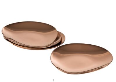 CJ.4 PRATO ASSIMET. 9CM INOX COBRE PVD